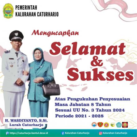Pengukuhan Penyesuaian Masa Jabatan 8 Tahun 74  Lurah se-Bantul