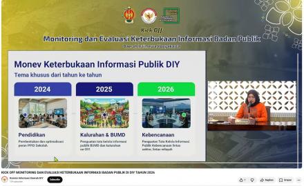 Kick Off Monitoring dan Evaluasi Keterbukaan Informasi Badan Publik DIY 2026